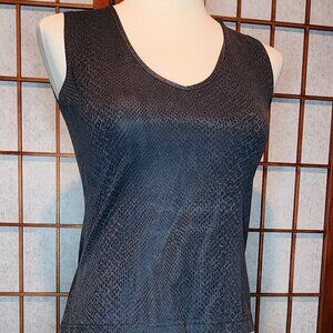 Snakeskin Pattern Sleeveless Tank Top – Size Small